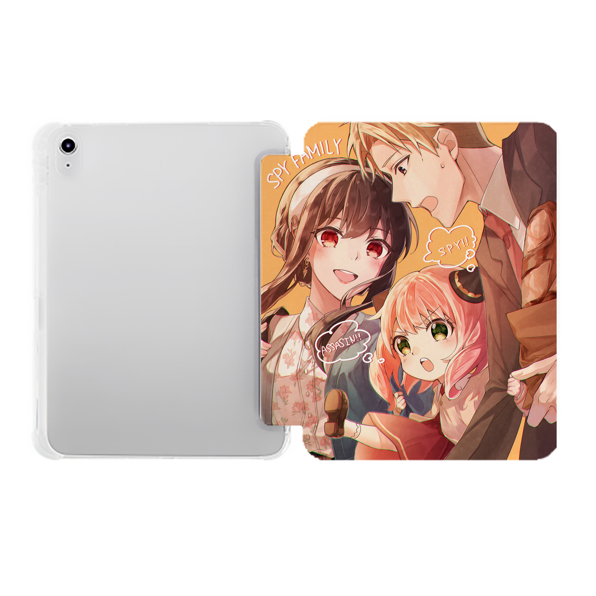 （画像用） SPY×FAMILY间谍家家酒 IPad ケース ペン収納付き 三つ折りスタンド PUレザー×シリコン 対応機種9.5/10.5/10.9インチ